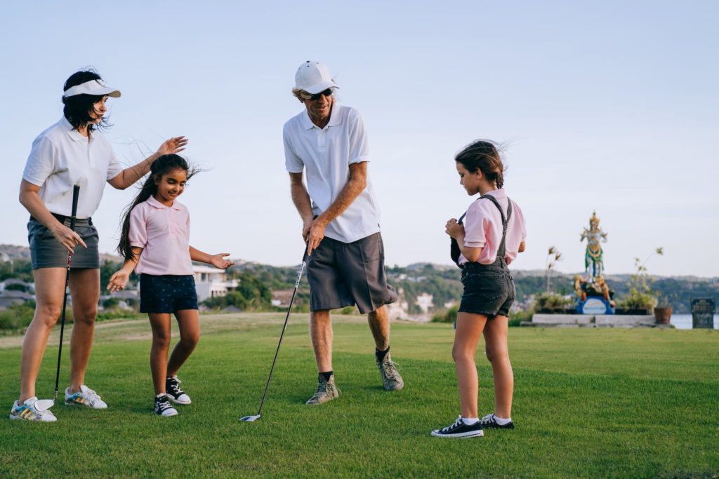 Family Playing Golf