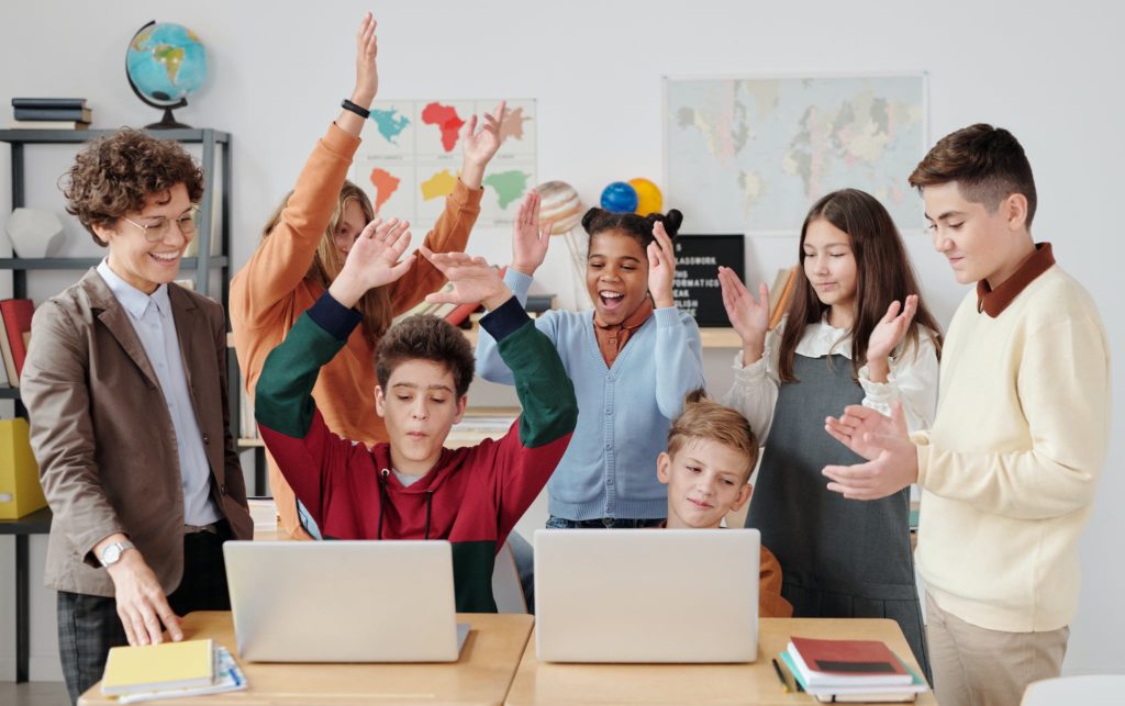 A Children Clapping Together